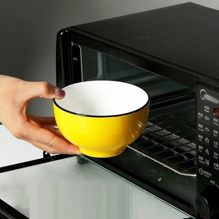 Bộ 2 chén sứ màu vàng 11.5cm - chén cơm sứ màu vàng