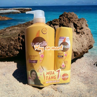  MUA 1 TẶNG 1 Dầu gội đầu Sunsilk  650gr TẶNG KÈM CHAI DẦU GỘI SUNSILK mềm mượt diệu kỳ/ tặng kèm khăn sợi cao cấp