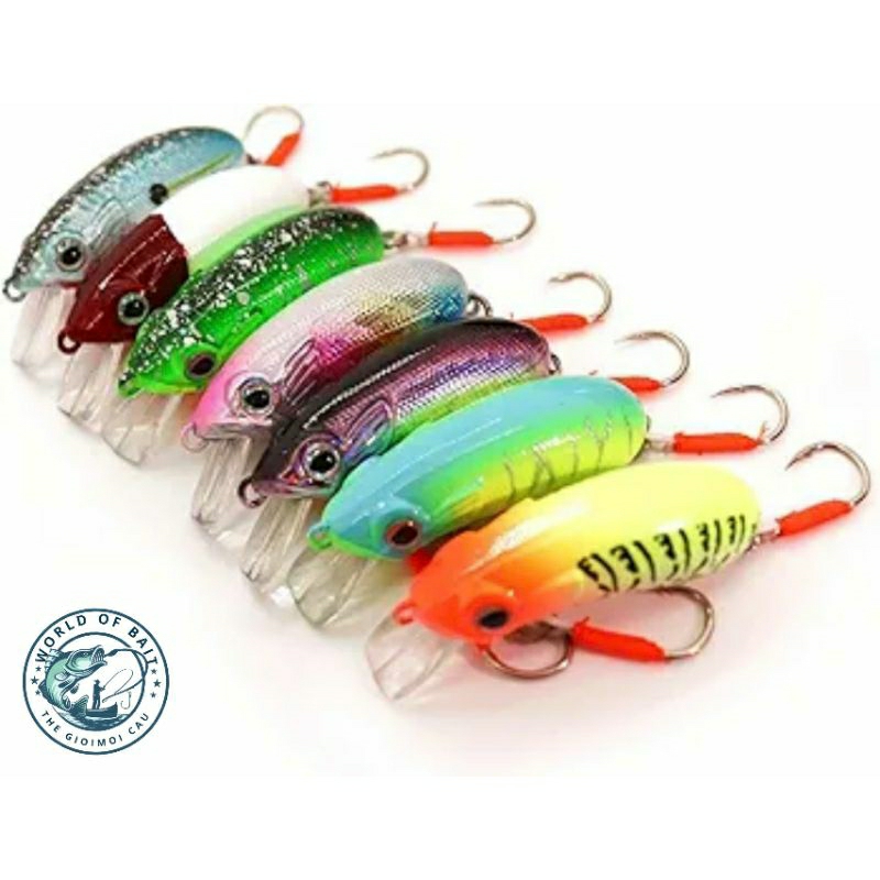 Mồi Câu Lure CC50/60 Lưỡi Đơn Kết Hợp Với Thìa WORLD OF BAIT