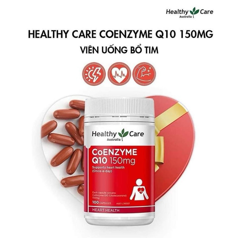 BỔ TIM MẠCH HEALTHY CARE COENZYME Q10 150MG 100 VIÊN