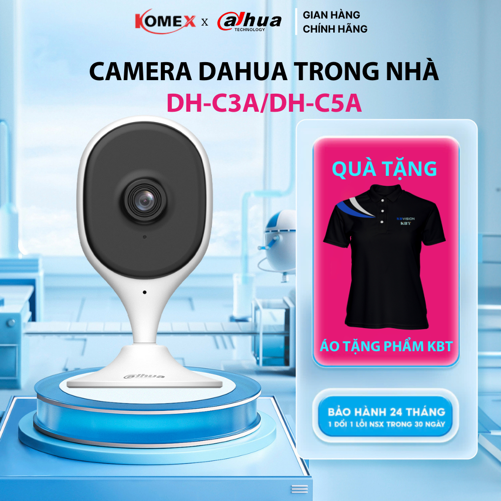 Camera wifi DAHUA trong nhà cố định Cube A1 DH-C3A 3MP /DH-C5A 5MP đàm thoại 2 chiều còi hú báo động