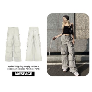 Quần túi hộp ống rộng By UniSpace unisex nam nữ vải dù Parachute Pants