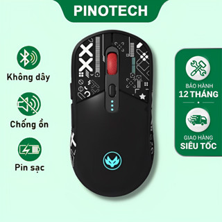 Chuột Silent bluetooth không dây PINOTECH F20 3 chế độ kết nối bluetooth và usb - Pin sạc 500mah - Sử dụng liên tục 50h