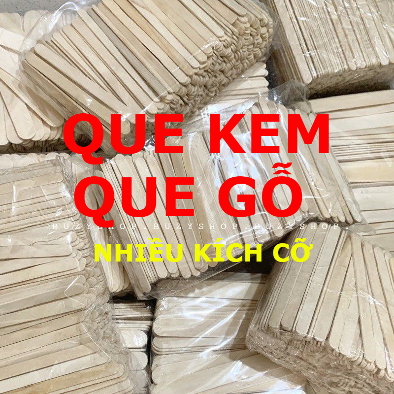 (GỖ THÔNG)Que kem, que gỗ làm mô hình [nguyên liệu thủ công, phụ liệu handmade]
