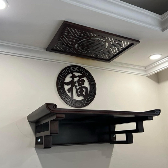 Trợ giá;Combo Bàn Thờ Treo Tường 3 Món Gỗ Sồi - Đồ Thờ Phương Nam