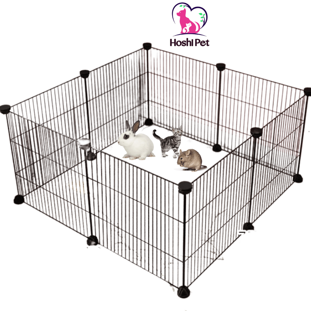 Chuồng Quây Lưới Mắt Nhỏ cho Chó, Mèo, Thỏ, Chuột đủ bộ ghép nhiều kích thước Hoshi Pet