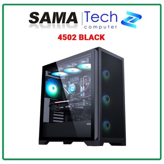 Vỏ Case SAMA 4502 (ATX - 3 Fan ARGB - Black/White) - NO BOX