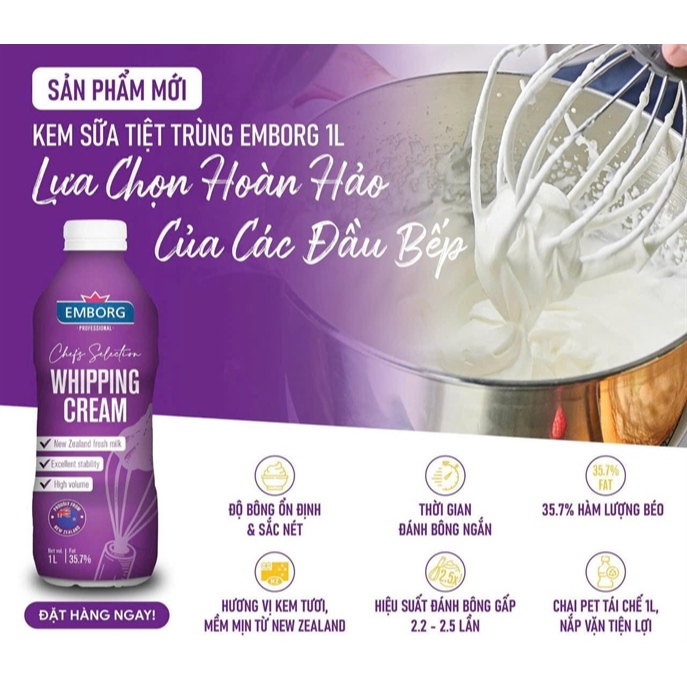 Whipping cream Emborg (1 lít)