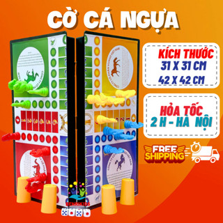 Bộ Đồ Chơi Cờ Cá Ngựa Loại Lớn 42x42cm Hàng Việt Nam - Thêm Phân Loại Cá Ngựa Có Nam Châm