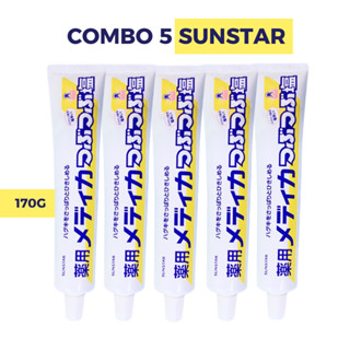 Combo 5 Tuýp Kem Đánh Răng Muối Sunstar 170g Nhật Bản bảo vệ nướu