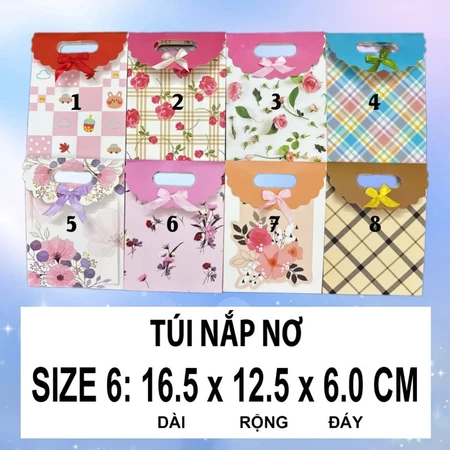 Sỉ 10 Túi đựng quà loại đẹp tặng, mỹ phẩm ( Size 6: 16.5x12.5x6 cm) - SP000918
