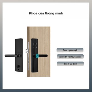 COD✔️ Khoá cửa thông minh khoá vân tay Điện Tử phù hợp Cửa Gỗ,Composite, Nhôm Kính, Cửa Sắt