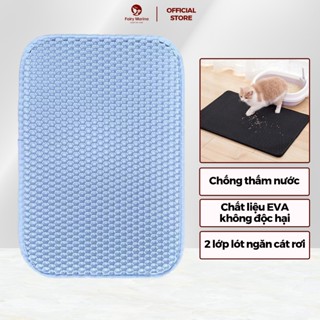  Thảm hứng cát cho mèo lót cửa máy dọn phân mèo thảm lót vệ sinh 2 lớp kích thước lớn - Fairy Marina 