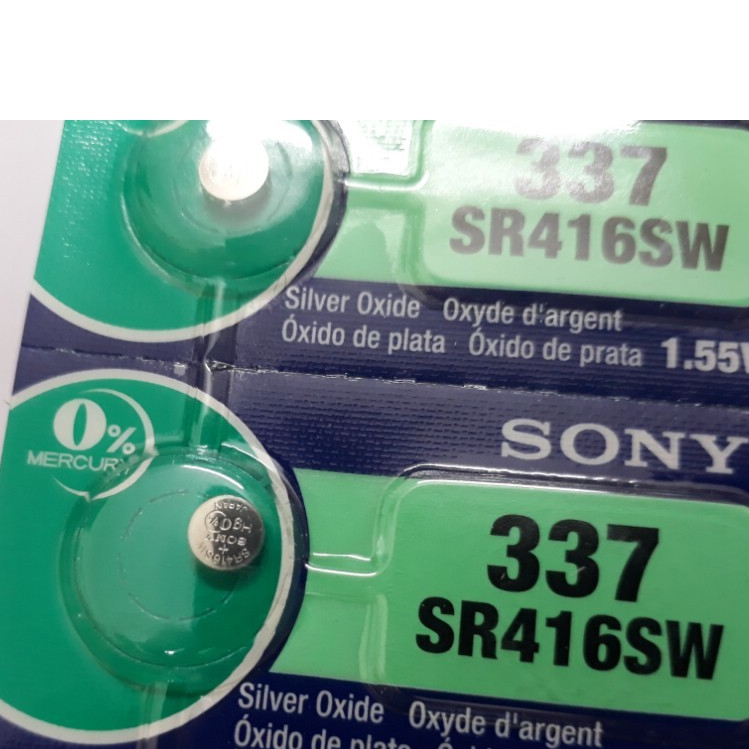 Pin cúc áo Sony Silver Oxide bạc SR416SW – 337
