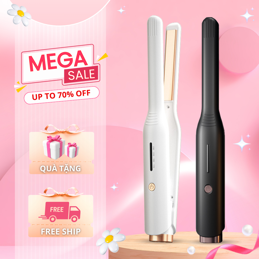 Máy Ép Side Duỗi Uốn Tóc Nam 2 In 1 SAMIO, Máy Tạo Kiểu Tóc Nam Đa Năng Ion Âm Bảo Vệ Tóc