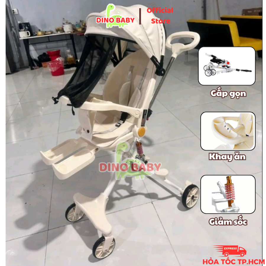 Xe đẩy du lịch M8, xe đẩy M9, M2 cao cấp, Xe đẩy gấp gọn 2 chiều, nằm ngã ngồi, DINOBABY