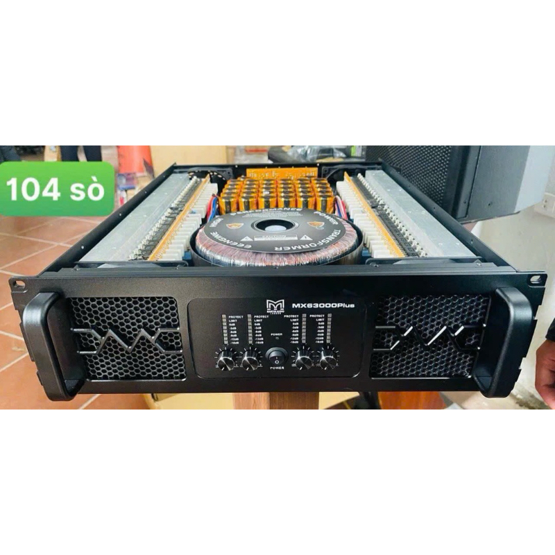 Cục đẩy 4 kênh công suất lớn 12000W. 104 sò