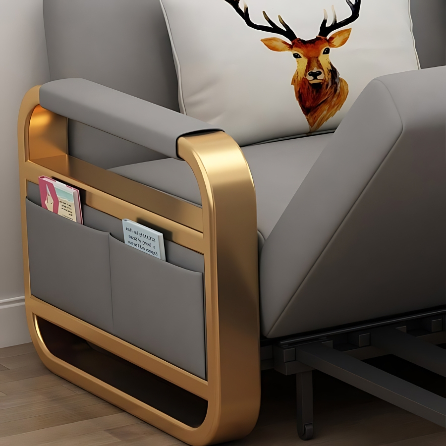 Ghế sofa giường gấp gọn thông minh, sofa khung thép chắc chắn, bọc da đệm sơ dừa cao cấp , có ngăn chứa đồ tiện lợi | BigBuy360 - bigbuy360.vn