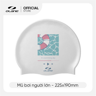 Mũ Bơi / Nón Bơi Silicon Người Lớn Olane In Họa Tiết "It's Swimming Day"