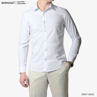 Áo Sơ Mi Nam Sadoga Dài Tay Công Sở, Chất Liệu Thoáng Mát Mềm Mịn T9001