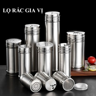 Lọ rắc gia vị HABO Hủ đựng tiêu inox đựng gia vị lọ rắc tiêu muối rắc bột rắc phô mai hủ đựng tăm nhiều size