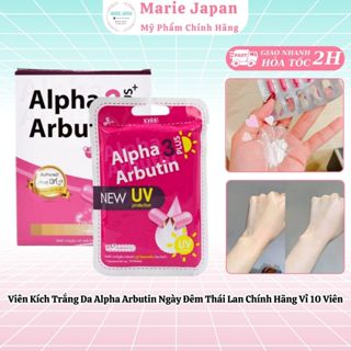 Viên kích trắng da Alpha Arbutin ngày đêm Thái Lan Chính Hãng Vỉ 10 viên