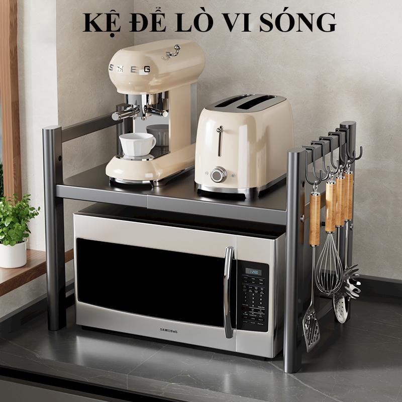 Kệ để lò nướng SHINNY Kệ để lò vi sóng 1 tầng 2 tầng khung thép carbon dày dặn để dụng cụ bếp đồ điện gia dụng
