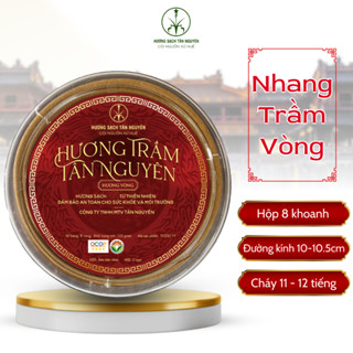 Trầm hương Tân Nguyên, trầm hương vòng, nhang trầm vòng 8 khoanh cháy 11 tiếng mùi hương dịu nhẹ