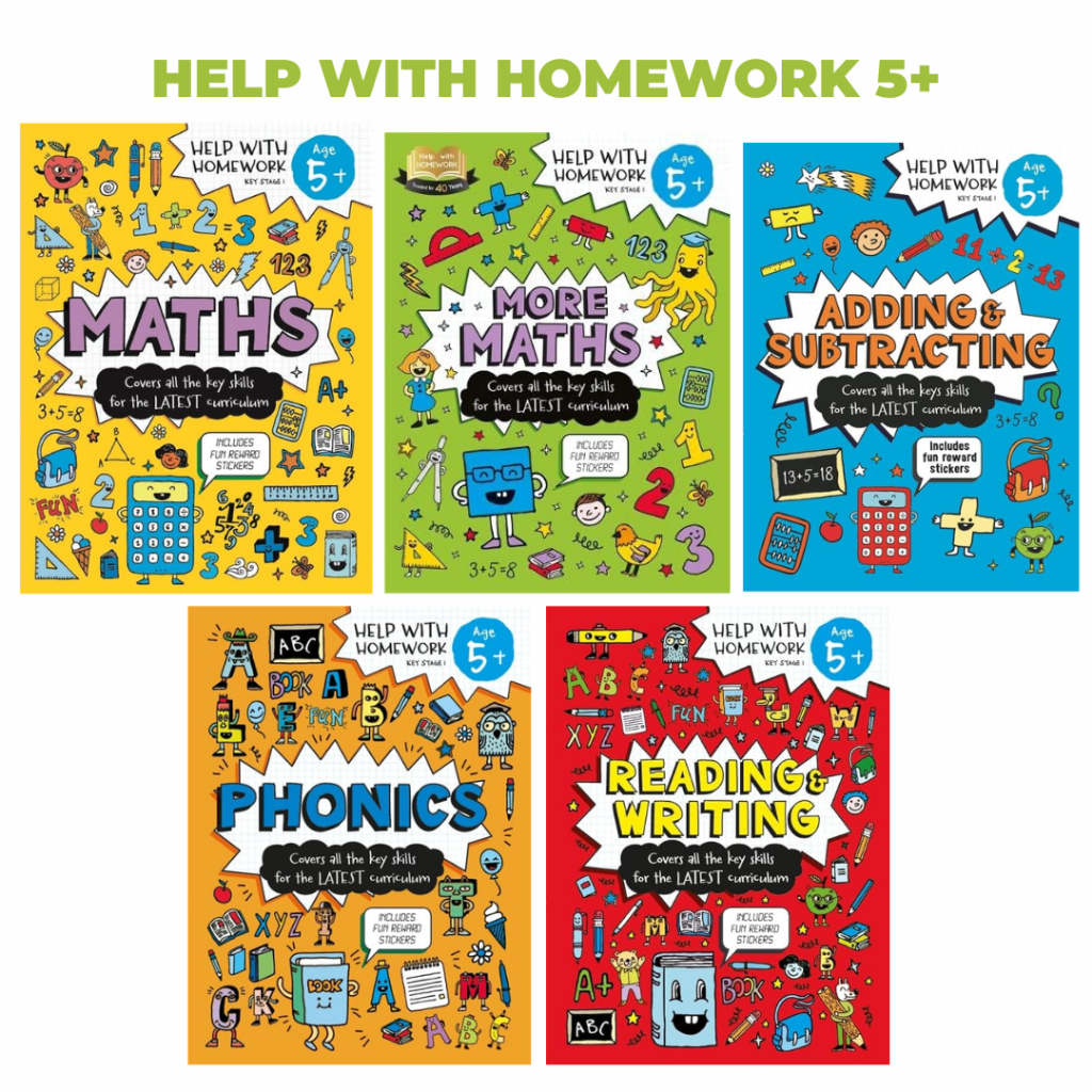 Sách combo tự học Help With Homework cho bé 5+ | BOOKMEDI