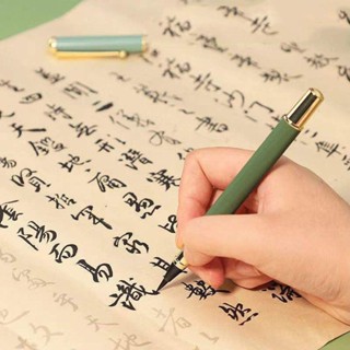 (Loại đẹp) Bút lông máy thân kim loại cao cấp luyện viết chữ Hán, viết thư pháp, luyện calligraphy