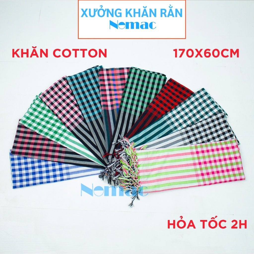 Khăn rằn cao cấp Cambodia KR001 Nomac/ Khăn đi phượt  thời trang nam nữ/ Loại 1, dày dặn, vải mềm