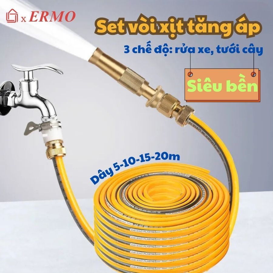 Ermo Set vòi xịt áp lực cao dành cho tưới cây rửa xe tưới vườn