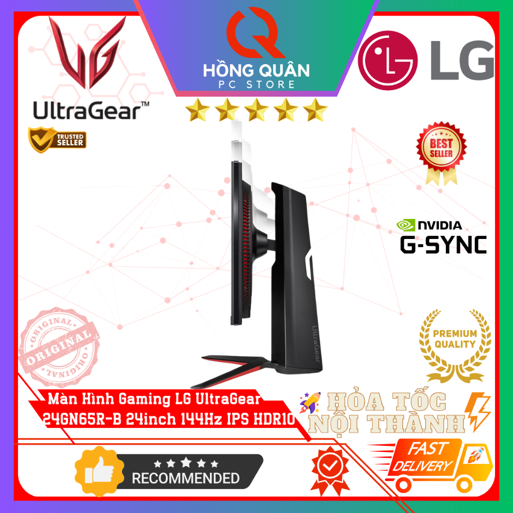 Màn Hình LG UltraGear 24GN65R-B 24inch IPS 144Hz HDR10 1ms GtG Freesync Chuyên Game New - Hàng Chính Hãng Bảo Hành 2 Năm | BigBuy360 - bigbuy360.vn