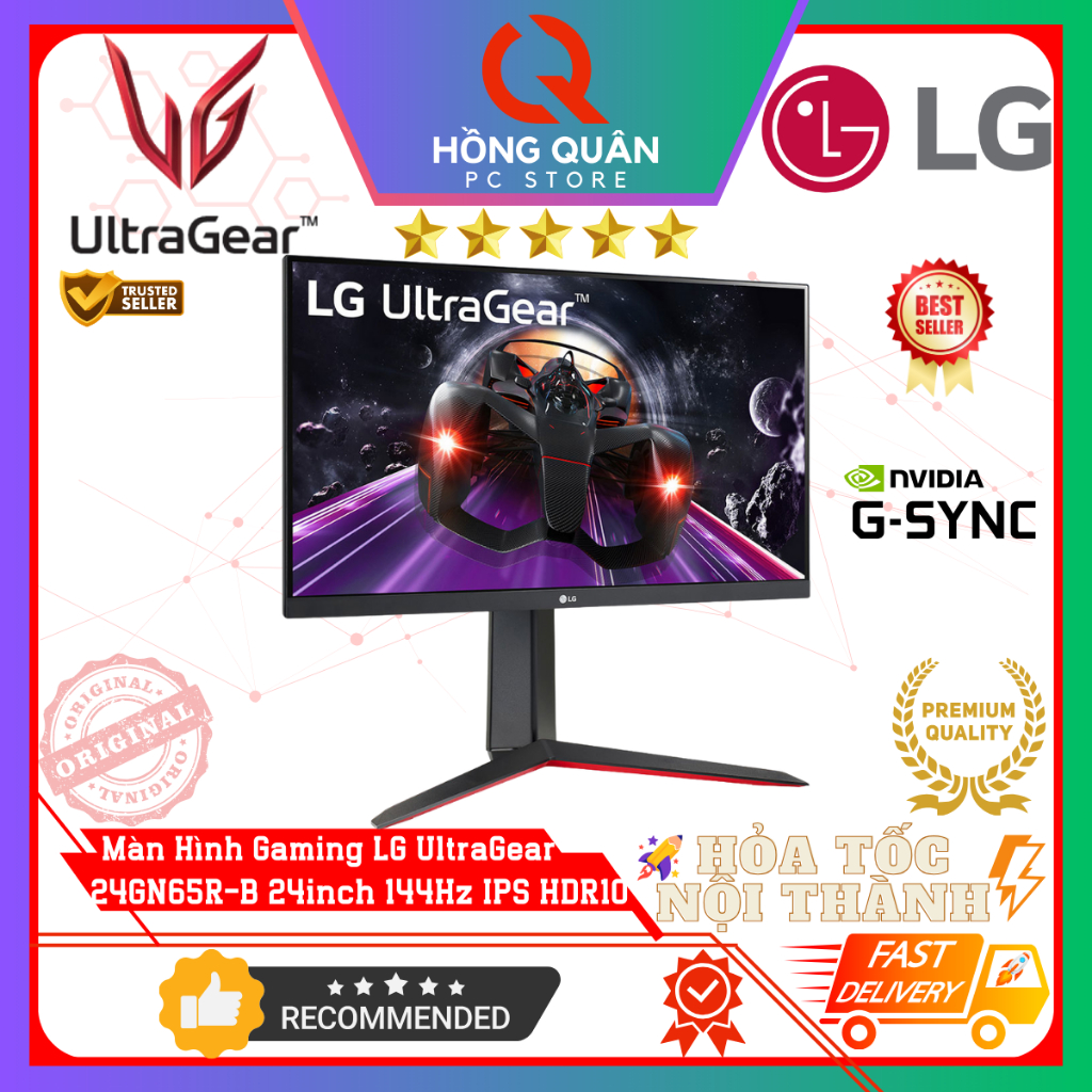 Màn Hình LG UltraGear 24GN65R-B 24inch IPS 144Hz HDR10 1ms GtG Freesync Chuyên Game New - Hàng Chính Hãng Bảo Hành 2 Năm | BigBuy360 - bigbuy360.vn