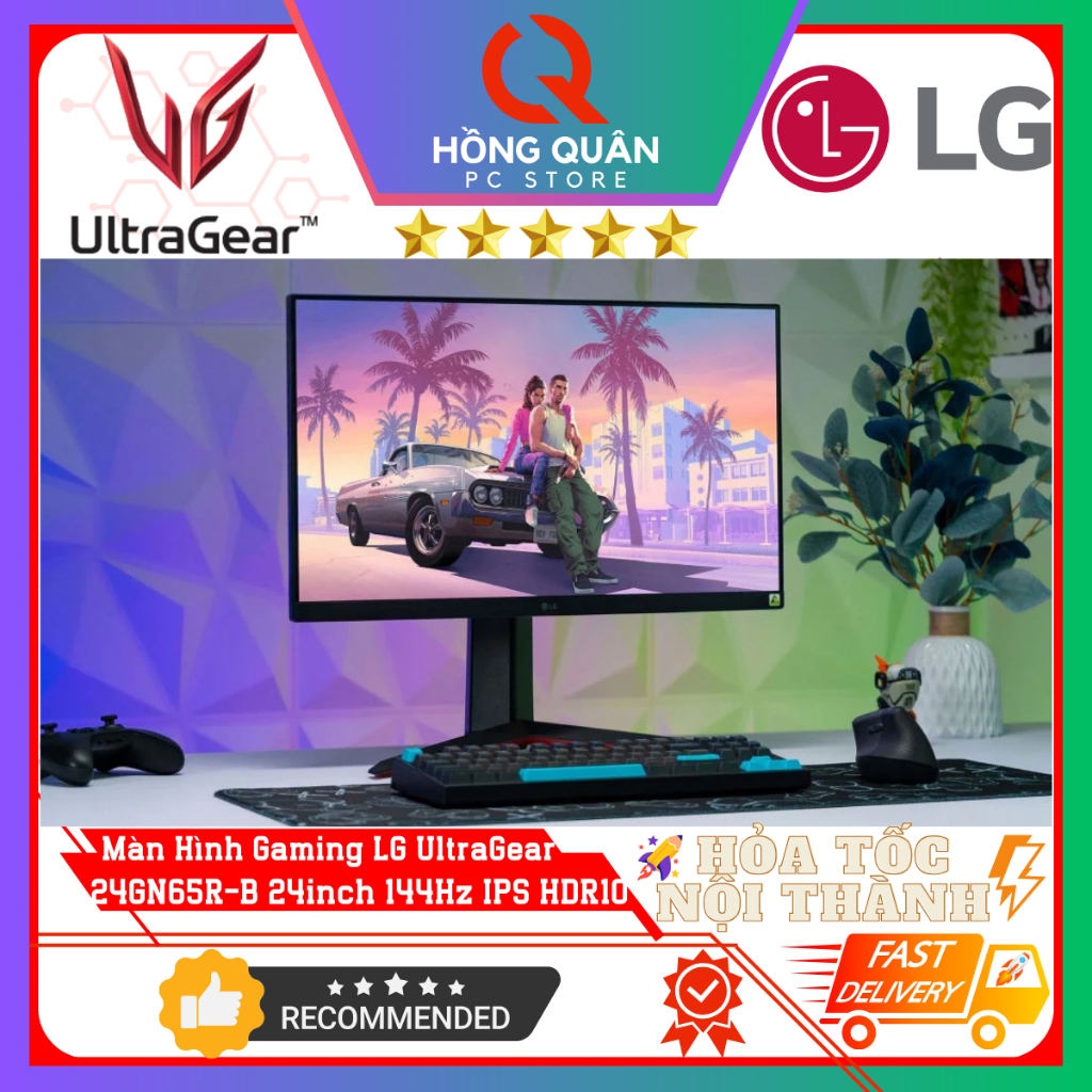 Màn Hình LG UltraGear 24GN65R-B 24inch IPS 144Hz HDR10 1ms GtG Freesync Chuyên Game New - Hàng Chính Hãng Bảo Hành 2 Năm | BigBuy360 - bigbuy360.vn