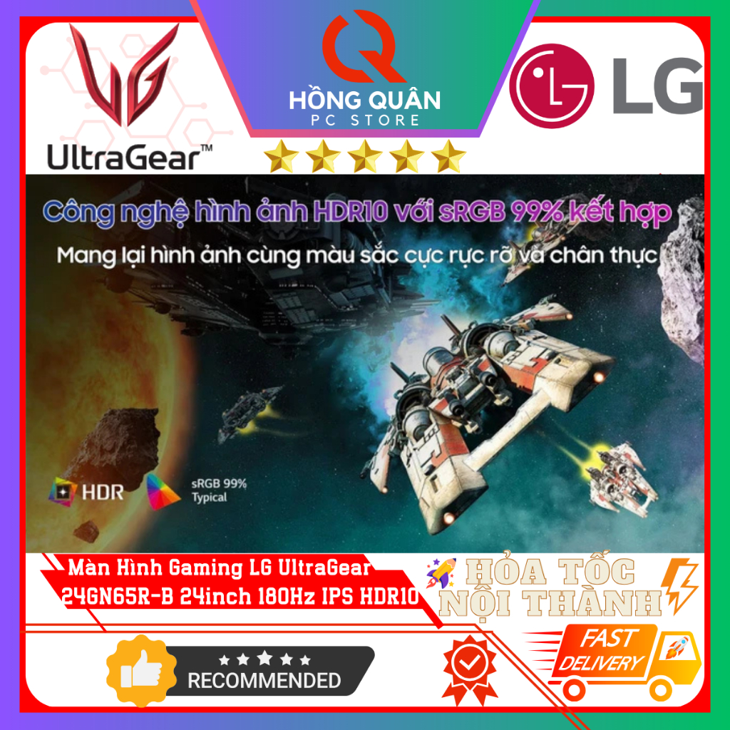 Màn Hình LG UltraGear 24GN65R-B 24inch IPS 144Hz HDR10 1ms GtG Freesync Chuyên Game New - Hàng Chính Hãng Bảo Hành 2 Năm | BigBuy360 - bigbuy360.vn
