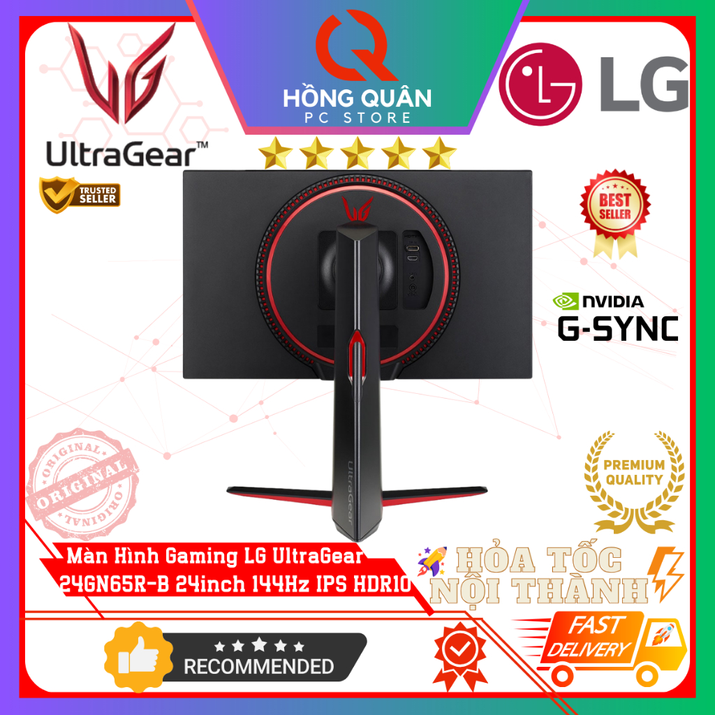 Màn Hình LG UltraGear 24GN65R-B 24inch IPS 144Hz HDR10 1ms GtG Freesync Chuyên Game New - Hàng Chính Hãng Bảo Hành 2 Năm | BigBuy360 - bigbuy360.vn