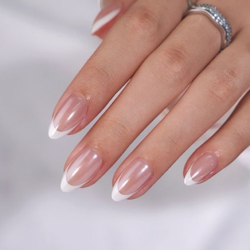 (HỎA TỐC)nailbox vẽ french tráng gương nhẹ nhàng sang trọng B169