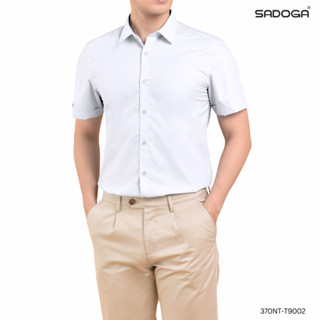 Áo Sơ Mi Nam Sadoga Cộc Tay Trơn Màu Basic Thấm Hút Mồ Hôi T9001