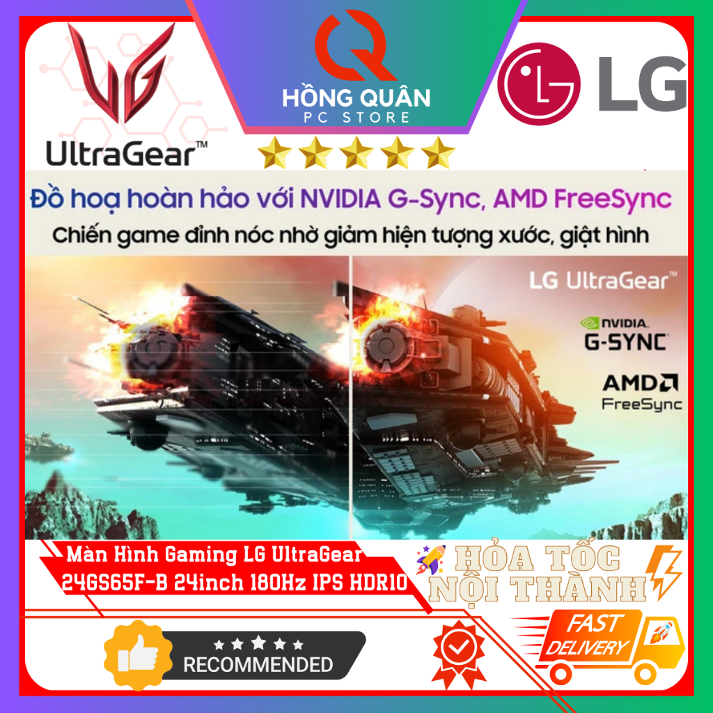 Màn Hình LG UltraGear 24GS65F-B 24inch IPS 180Hz HDR10 1ms GtG FreeSync Chuyên Game New - Hàng Chính Hãng Bảo Hành 2 Năm | BigBuy360 - bigbuy360.vn