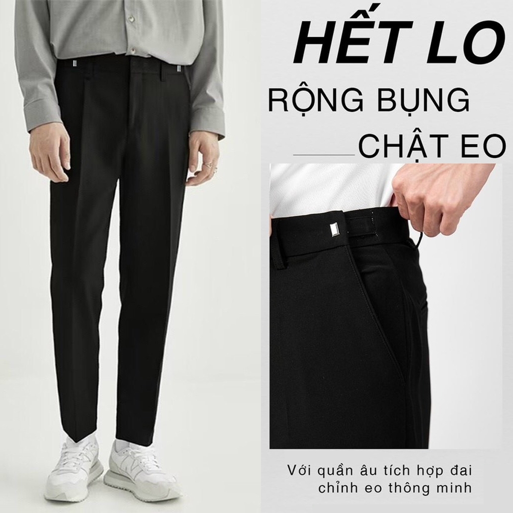 Quần âu nam PNSTORE - Smart Pants điều chỉnh cạp, vải Vitex co giãn cao cấp chống nhăn QTCAP