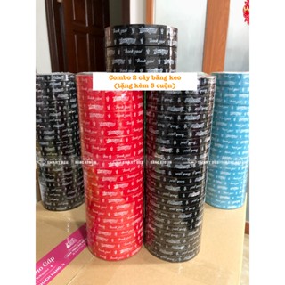   TẶNG QUÀ  Combo 2 cây băng keo THANK YOU dán ly dán hộp 12mm 