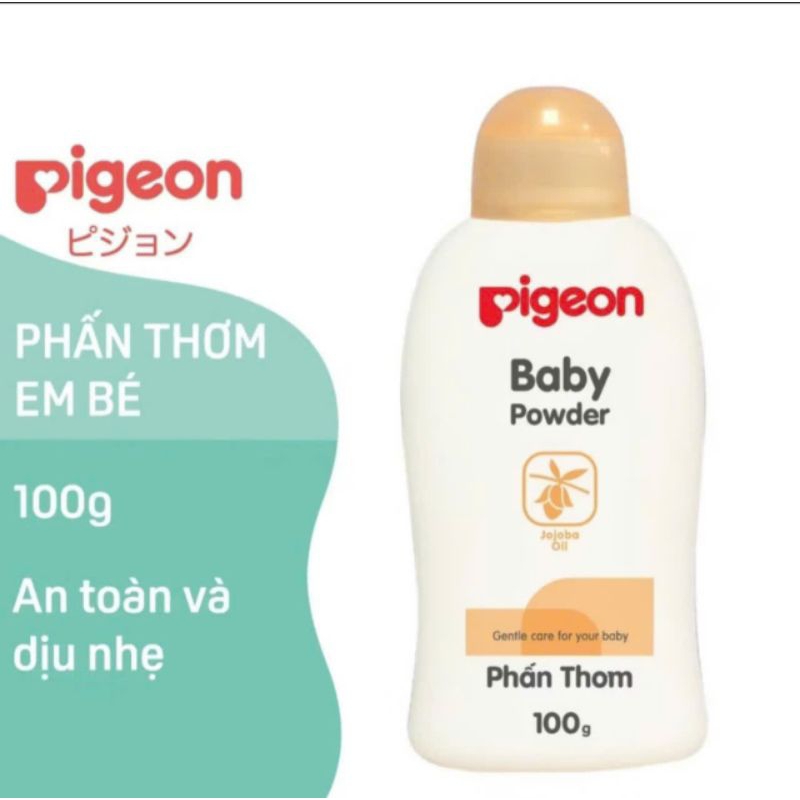 Phấn thơm em bé Pigeon nắp vàng Chính hãng 100gram