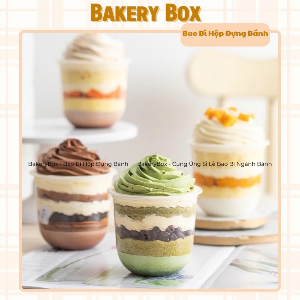 50 Ly Đáy Bầu PP 360ml Đựng Pudding, Trà Sữa, Cafe, Sinh Tố