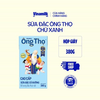 Combo 6 hộp Sữa đặc có đường Ông Thọ chữ xanh - Hộp giấy 380g