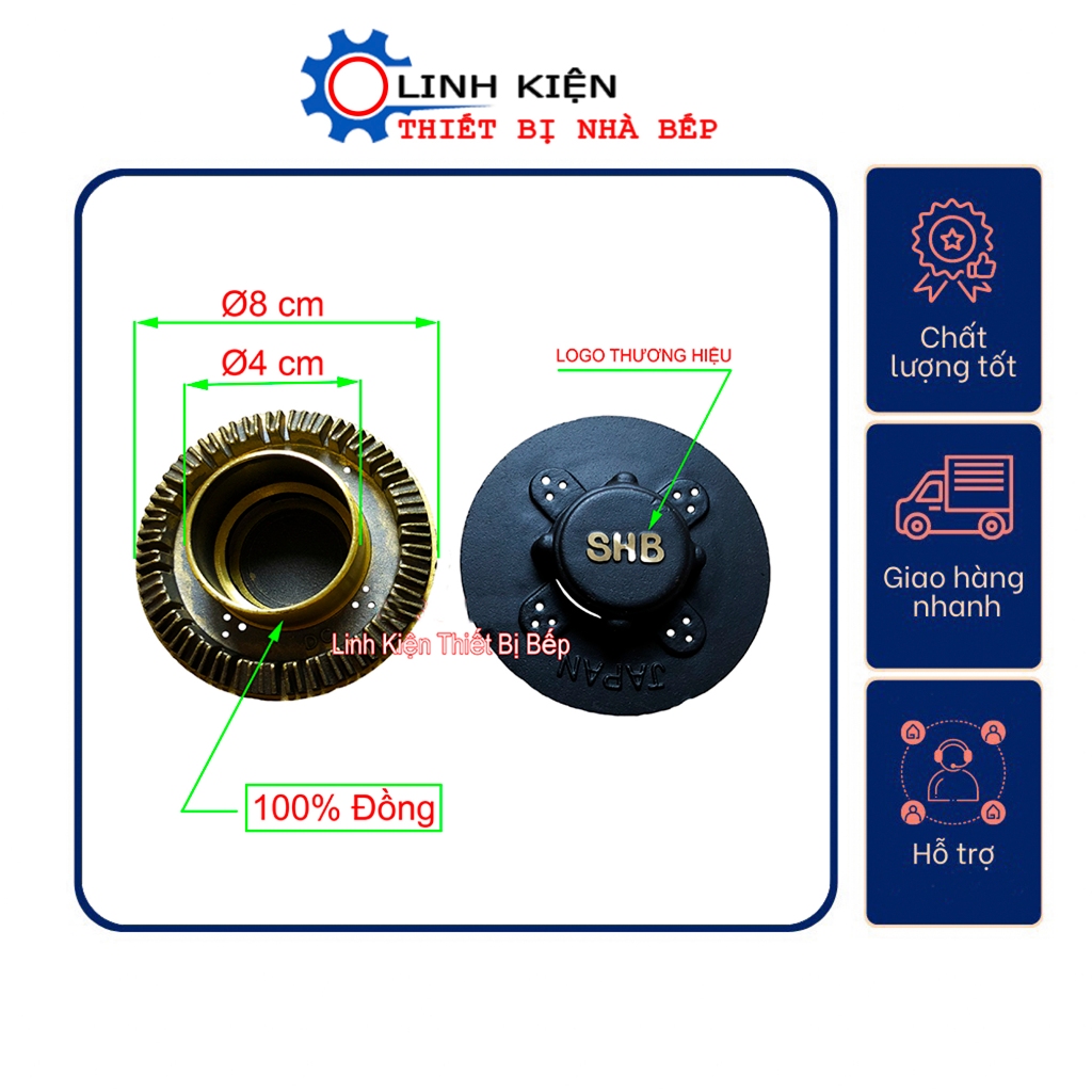 Mâm chia lửa, Pép chia lửa Bếp gas dương Sunhouse