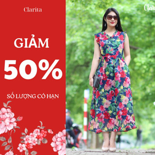 Đầm Eo Voan Thiết Kế Clarita mã V3091