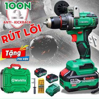 [CHÍNH HÃNG] Máy Khoan Rút Lõi WORKFIX WF-ID13100AK Lực 100N Chuyên Rút Lõi,Khoan Tường, Bắn Vít, Không Chổi Than