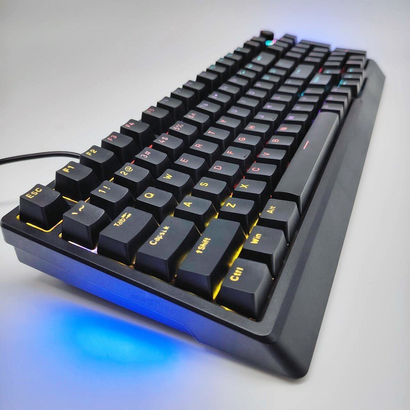 Bàn phím cơ trục đỏ 98 phím 18 chế độ led có nút điều chỉnh âm thanh | BigBuy360 - bigbuy360.vn