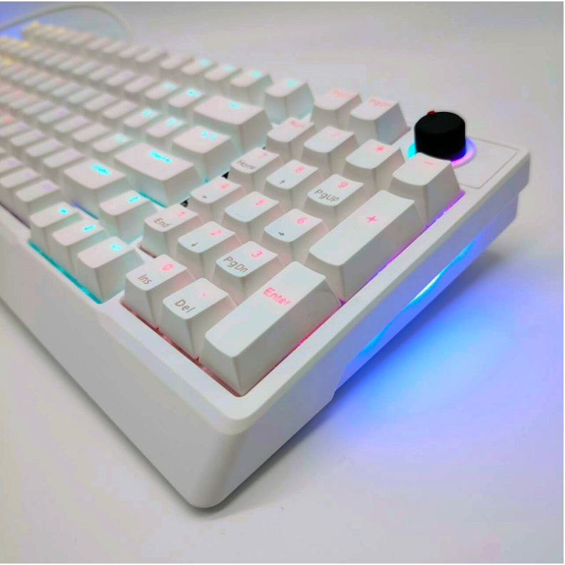Bàn phím cơ trục đỏ 98 phím 18 chế độ led có nút điều chỉnh âm thanh | BigBuy360 - bigbuy360.vn